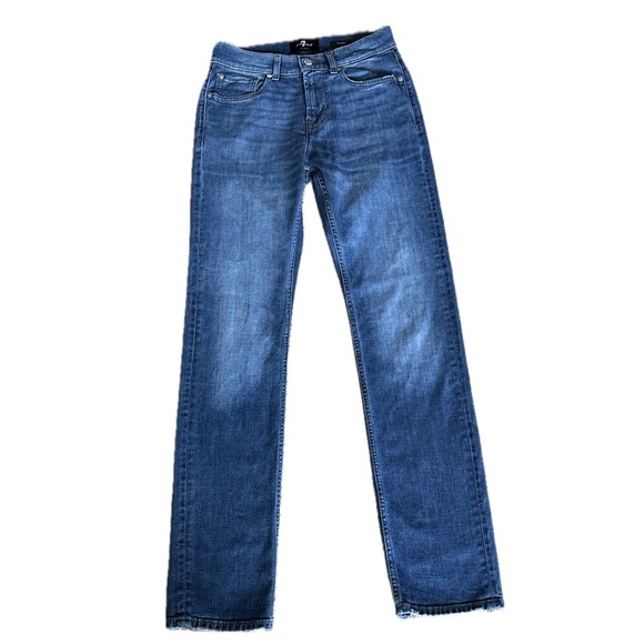 👖👜 7 FOR ALL MANKIND Slimmy Jeans | Italian Denim Medium Wash, Women’s Size 28 - Picture 1 of 6